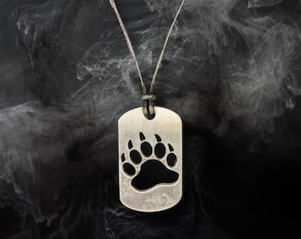 Bear Paw Dog Tag