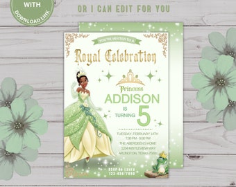 Tiana Birthday Invitations Printable Princess Baby Tiana Invite Baby ...