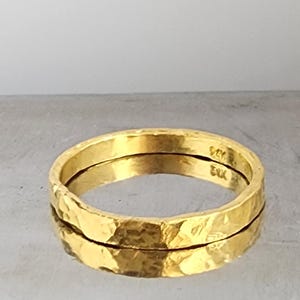 24k Solid Gold Stacking Ring