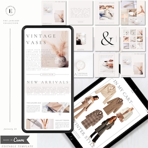 JANUARY COLLECTION | Brand Kit | Social Media Templates | Canva Templates | Gift Guide | LTK | Newsletter Template | Instagram Aesthetic