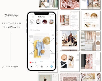 Fashion Instagram Post Template | Fashion Influencer | Style Canva Template | IG Engagement | Social Media | White Template | Blogger