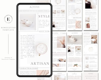 E-commerce Email Marketing Template | Editable Canva Template | E-mail Newsletter Template | Instant Download | Styled Newsletter | Boutique