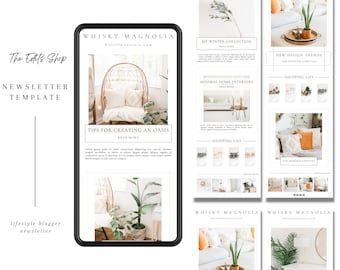 Boho Email Marketing Template | Editable Canva Template | Modern E-mail Newsletter Template | Instant Download | Fashion Newsletter |Minimal