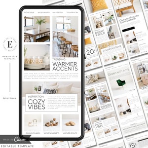 Aesthetic Email Marketing Template | Editable Canva Template | Modern E-mail Newsletter Template | Fashion Newsletter | Mailchimp | Boutique
