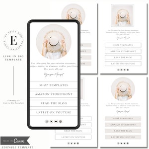 Link in Bio Landing Page Template | Canva | Instagram Link in Bio | Instagram Influencer Marketing | Editable Link in Bio | Blogger