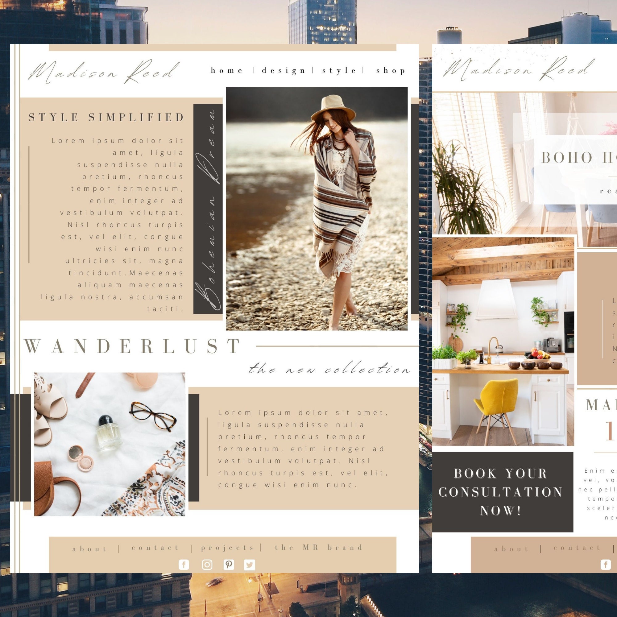 5 page digital newsletter email template email newsletter etsy