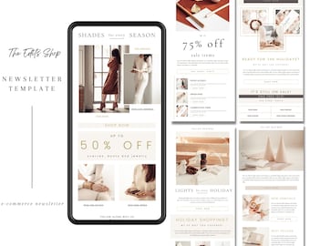 E-commerce Email Marketing Template | Editable Canva Template | E-mail Newsletter Template | Instant Download | Boutique Newsletter