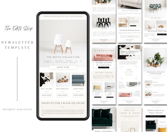 E-commerce Marketing Template | Editable Canva Template | E-mail Newsletter Template | Instant Download | Boutique Newsletter | E-Blast