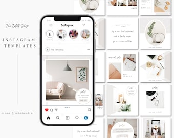 21 Instagram Post Template | Clean | Simple | Minimalist Design | Social Media Template | Brand Template