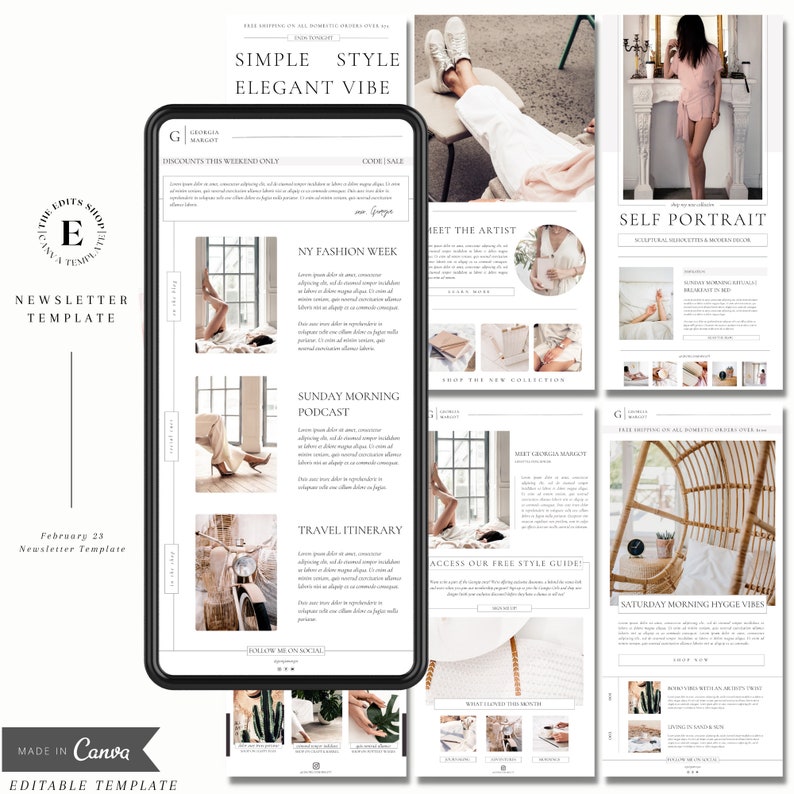 Email Template | Email Marketing | Canva Template | Social Media ...