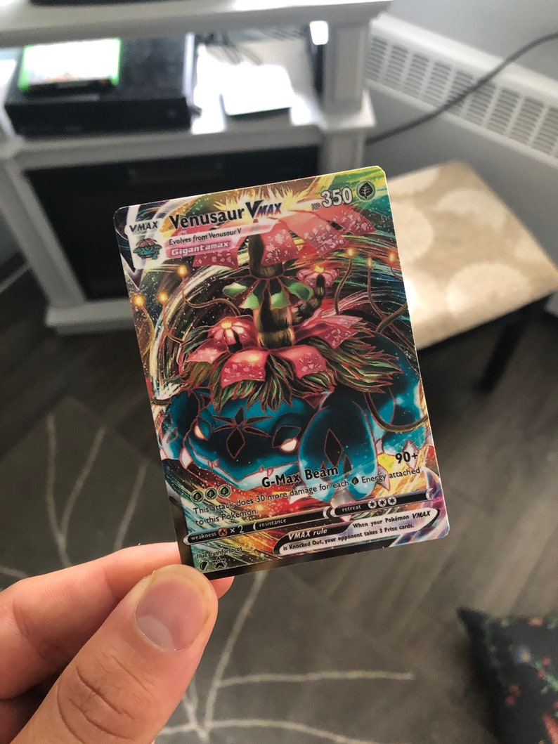 Venusaur VMax Pokemon Card CUSTOM Etsy