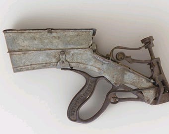 Antique Pearson's Nailer Nail Gun Hammer Nailing Patented Tool Pat 1892 1908