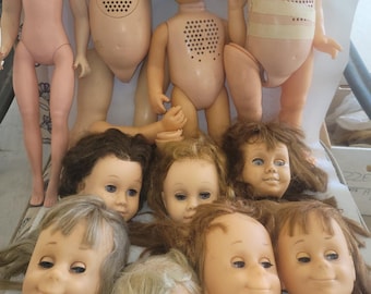 Vintage LOT Mattel Chatty Cathy Doll Hard Face 1960s