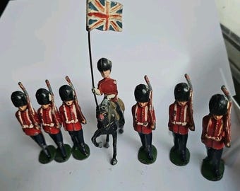 Vtg Rare Britains Scots British Calvary Rigiment Lot Of Seven