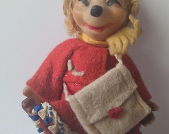Vintage Mecki 1950s hedgehog 4.5" Tall