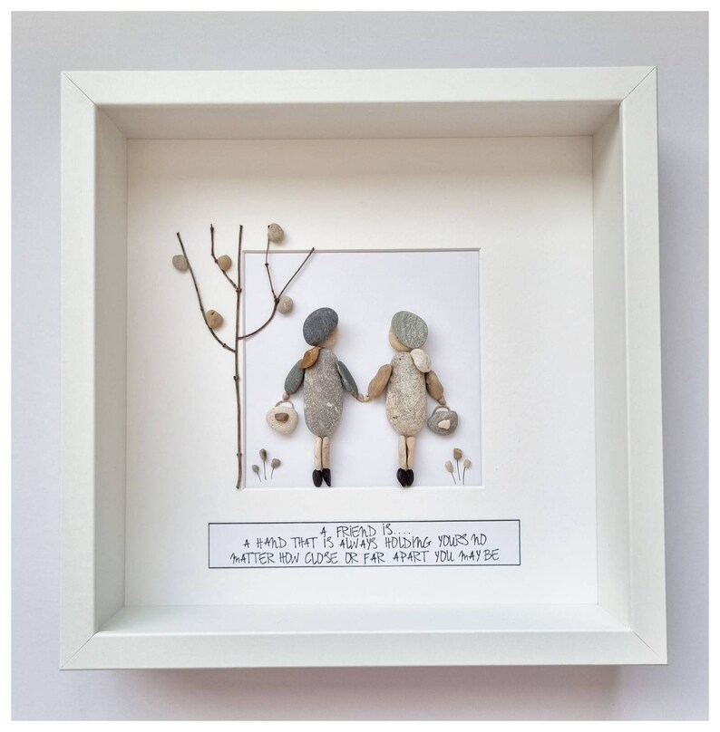 Handmade Pebble Art Best Friend Pebble Art Pebble Gifts Etsy