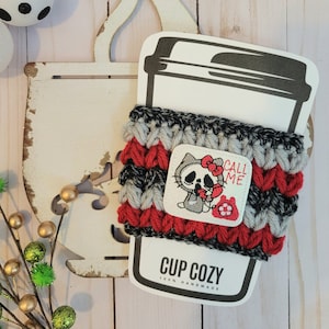 Crocheted Cup Cozy | Call Me | Scary Movies | Handmade