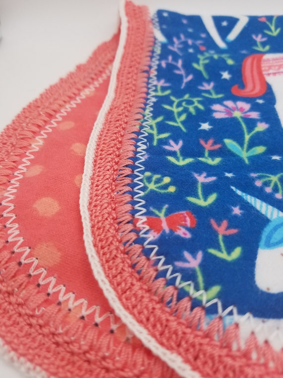 crochet edge burp cloth pattern