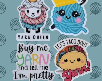 Yarn Lover Sticker: Crochet Knitting Vinyl Decal