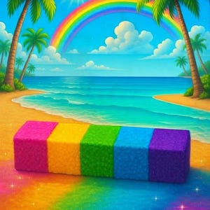 50 Bath Bomb Embed Bars --  Tropical Rainbow