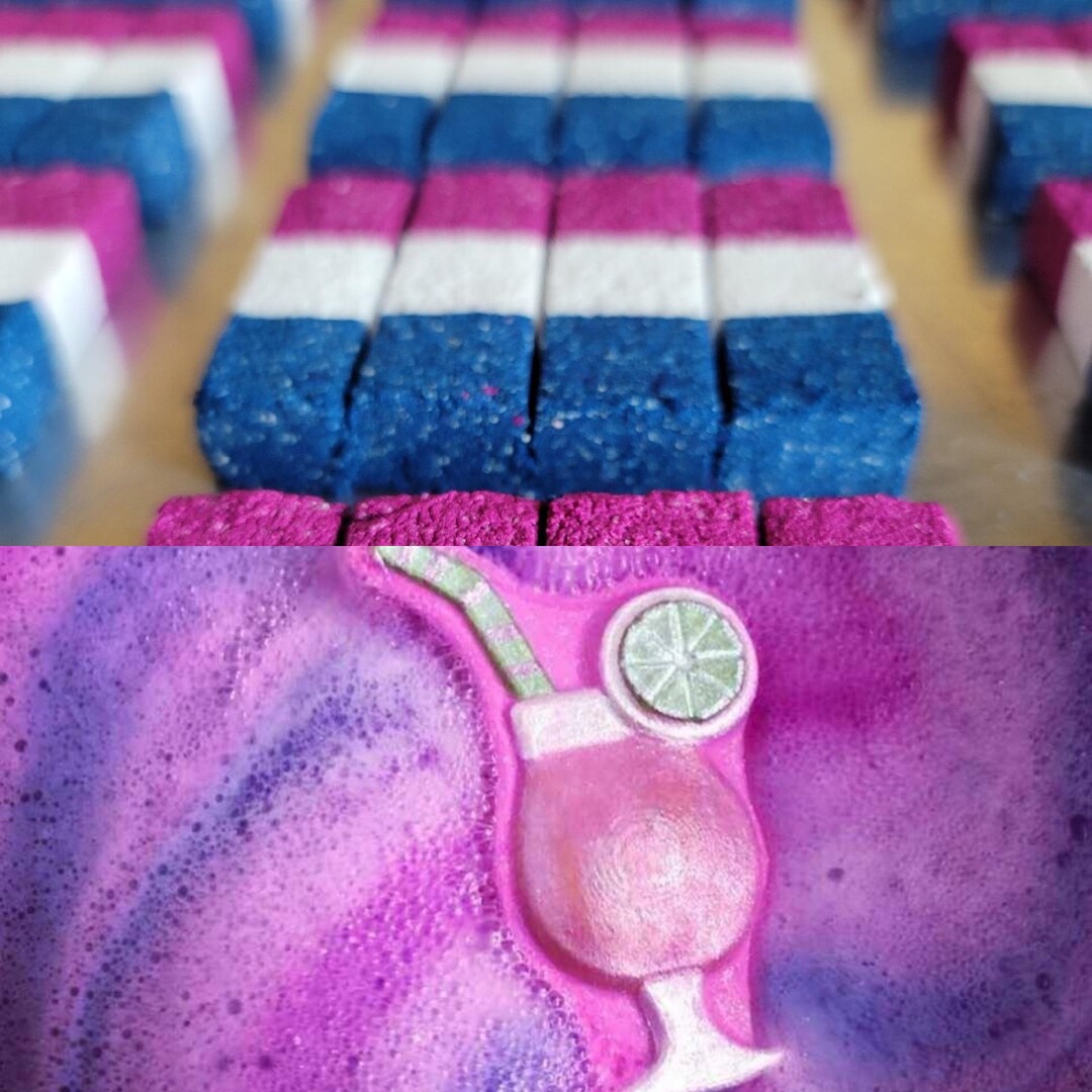 20 Bath Bomb Embeds Bars Boy Meets Girl Etsy