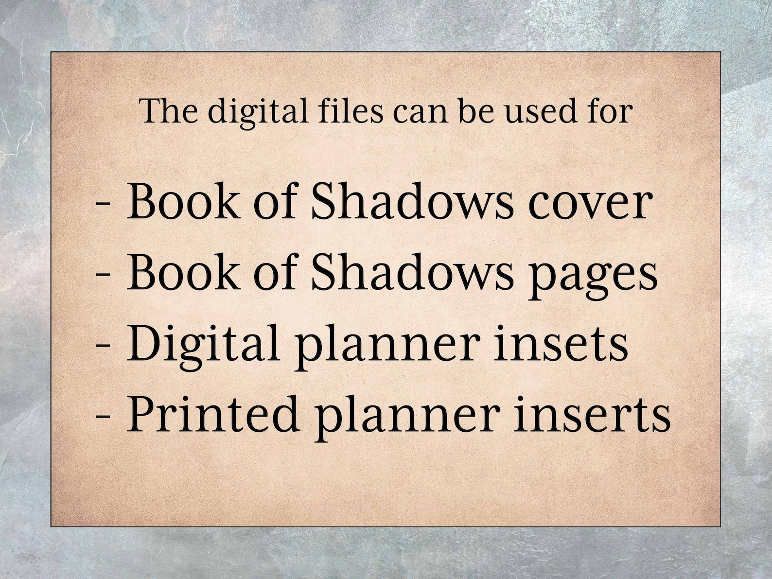 Book of Shadows Binder Cover Page, Printable Grimoire Title Page, Book ...