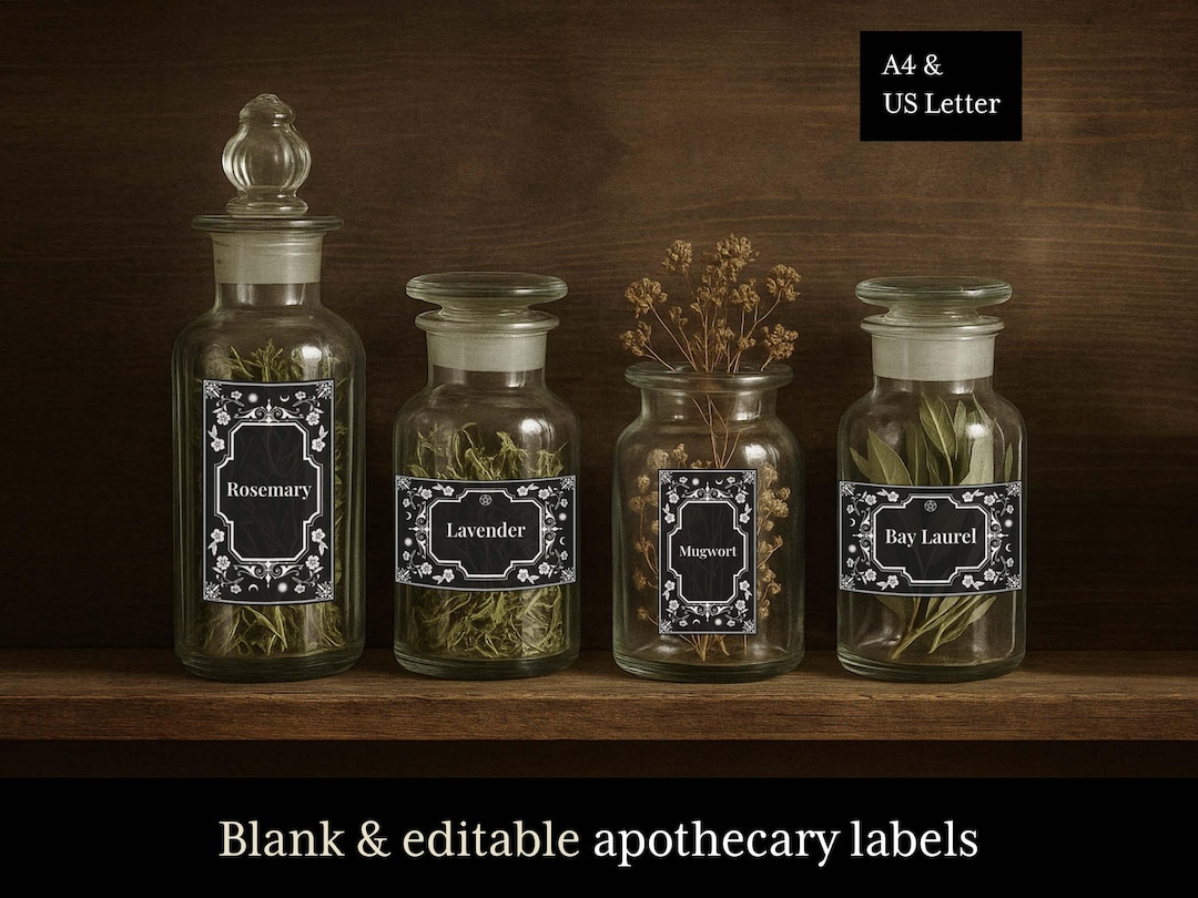 Editable Witchy Apothecary Labels – Vintage Potion Bottle Templates ...