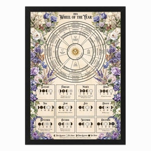 2024 Grimoire Style Planner PDF Printable Pagan Holidays Dated