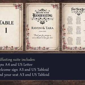 Handfasting Invitation Suite Editable Template, Pagan Wildflower ...