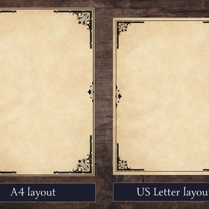 5 Book of Shadows Blank Pages, Printable Spell Pages, Grimoire Pages ...