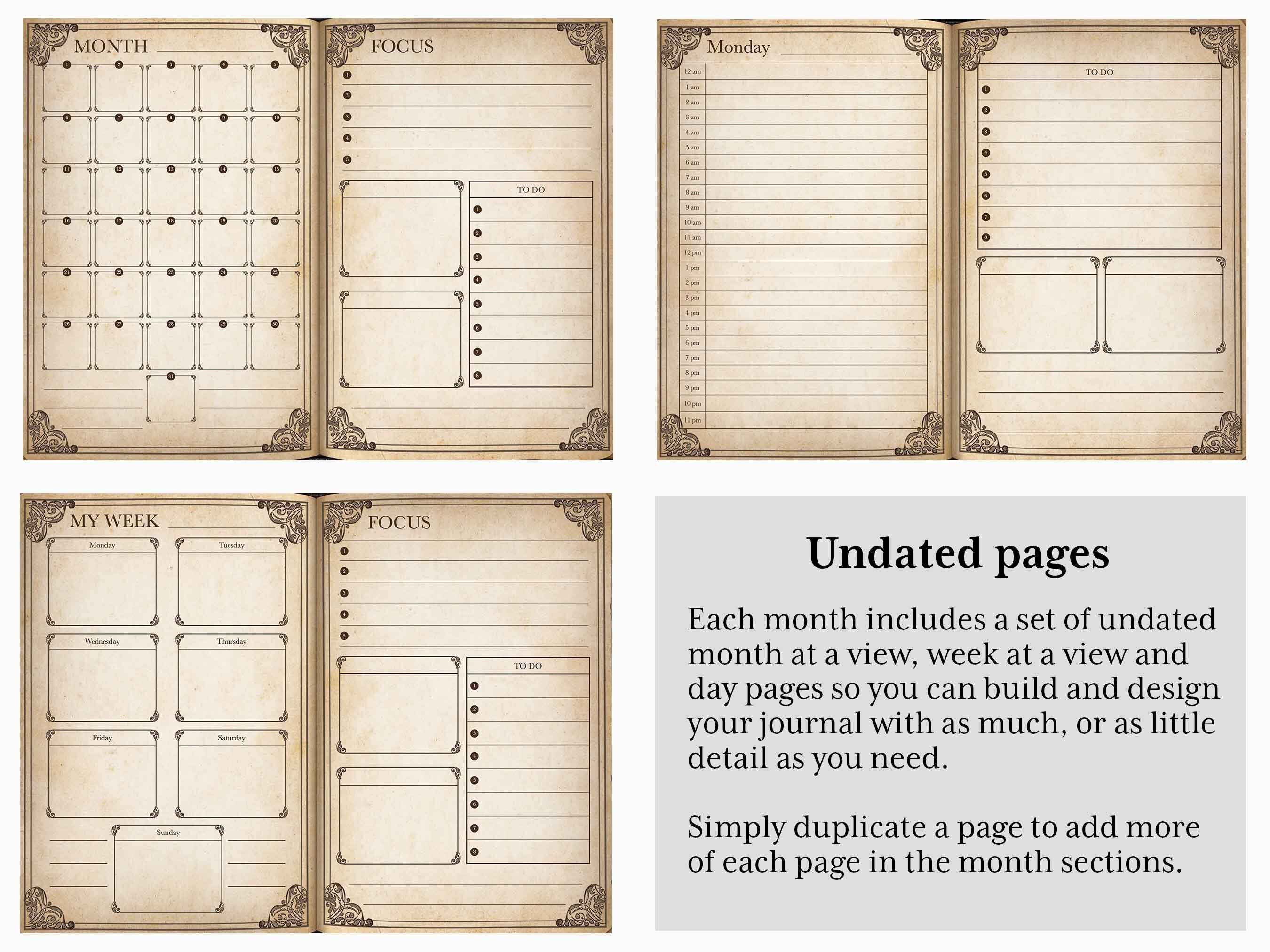 Digital Planner 2026, Moon Phases, Goodnotes Witchy Planner, Undated ...