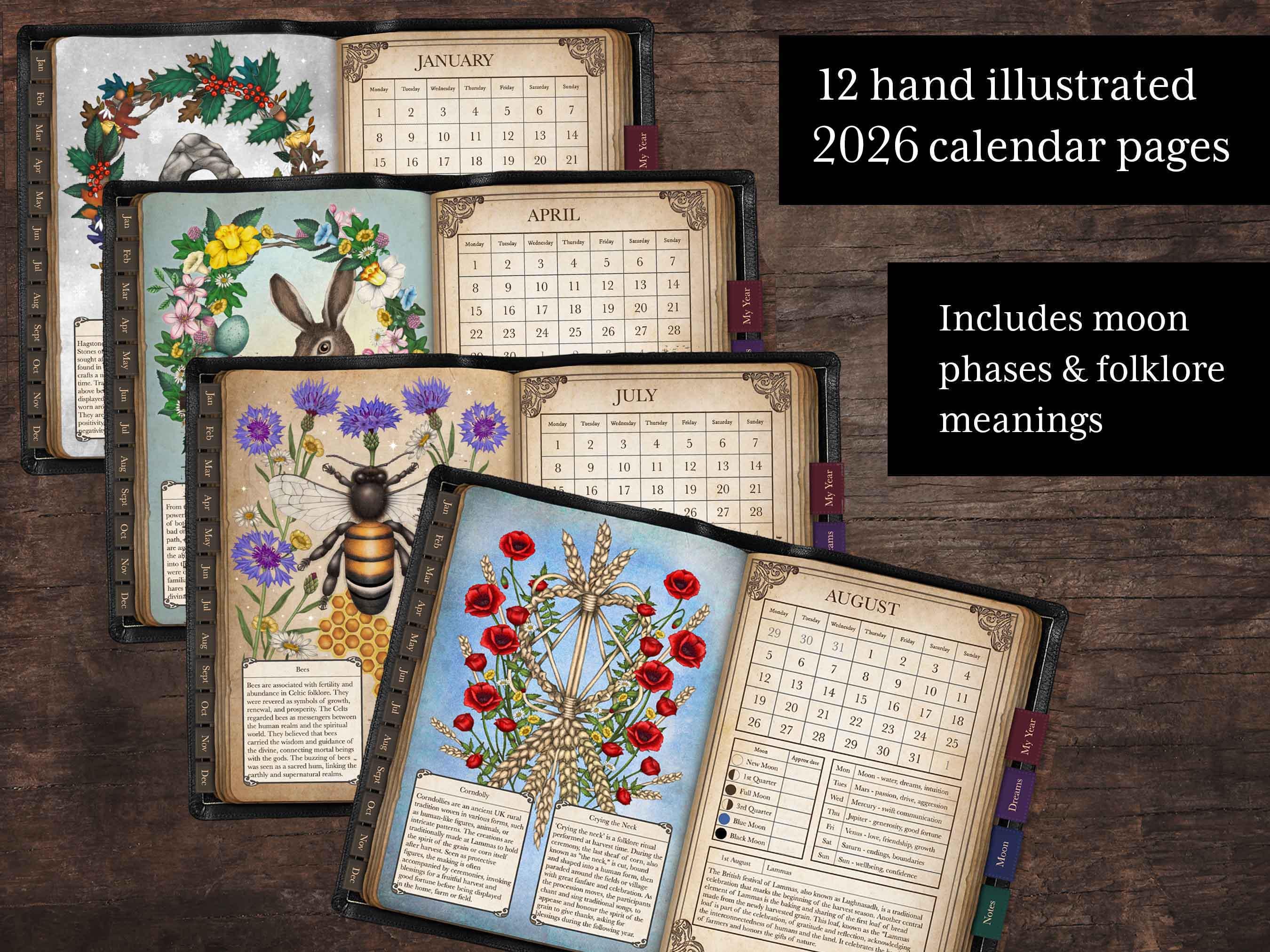 Digital Planner 2026, Moon Phases, Goodnotes Witchy Planner, Undated ...