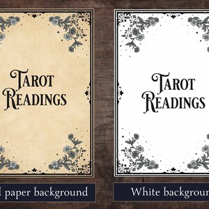 8 Book of Shadows cover and title pages, including a blank page to make your own titles. Perfect for BoS, grimoire pages or a witchcraft spell book. Available in A4 and US Letter sizes with aged paper and white backgrounds.