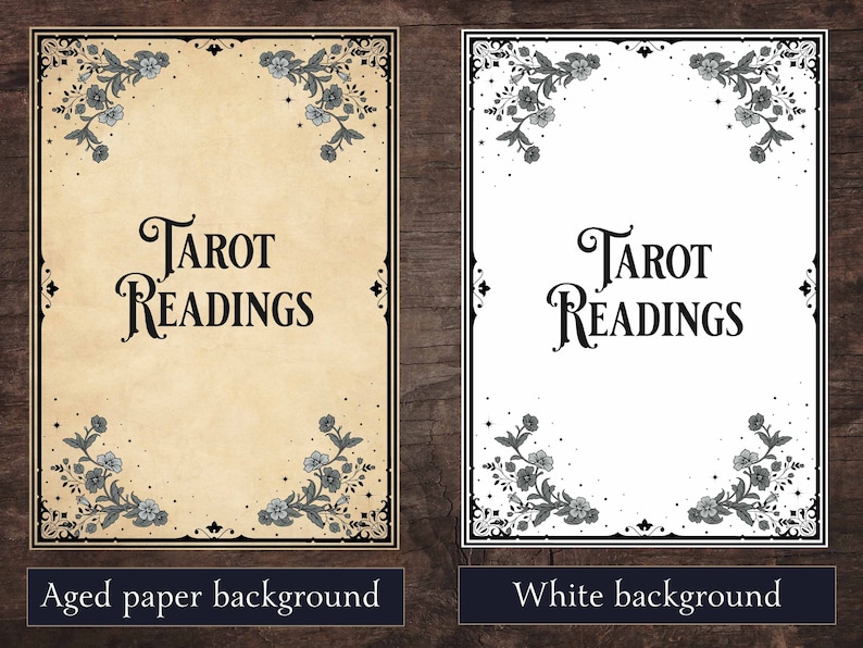 8 Book of Shadows cover and title pages, including a blank page to make your own titles. Perfect for BoS, grimoire pages or a witchcraft spell book. Available in A4 and US Letter sizes with aged paper and white backgrounds.