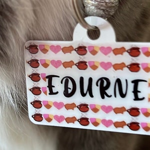 Personalized Custom Resin Glitter Concha Pan Dulce Cute Pet ID Name Tag for Cat Dog