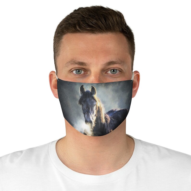 Horse Print Fabric Face Mask Horse Face Mask Cloth Face Etsy