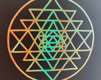 Purest geometrical form of Shambhala Yantra vinyl cut sticker Australian made Purest geometrical form of Shambhala Yantra vinyl cut sticker Australian made