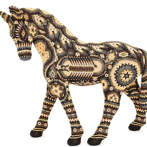 Mexican Indigenous Bead Art from the Huichol Tribe - The Majestic Scorpion Stallion