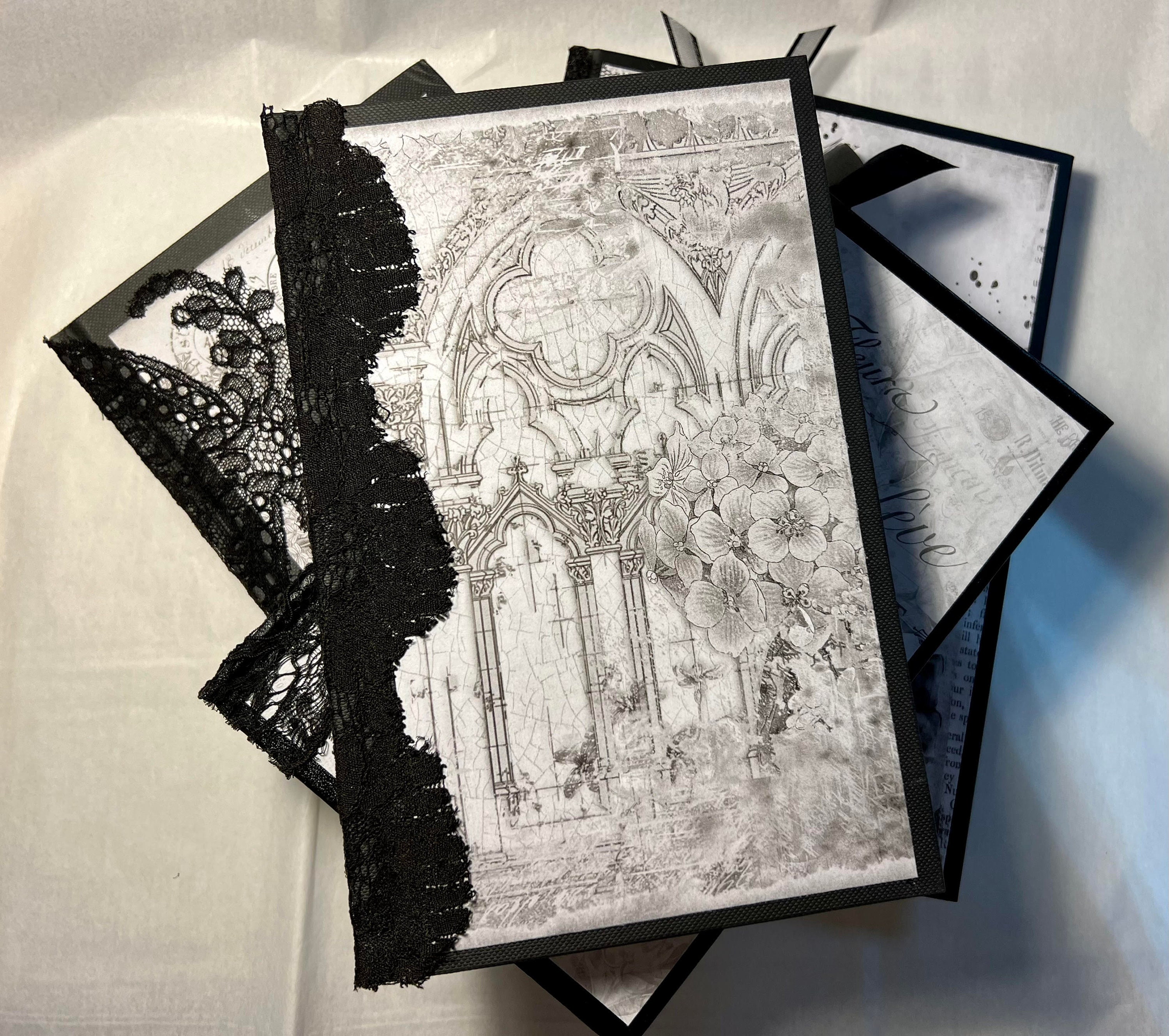 Black & White Fleur Sketchbook Journal 