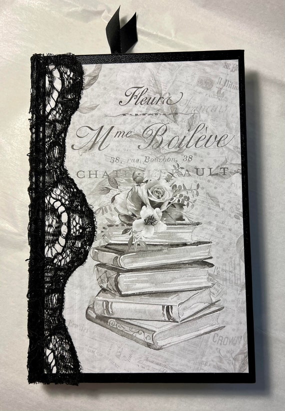 Black & White Fleur Sketchbook Journal 