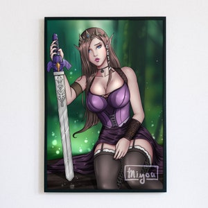 Zelda | Legend of Zelda | 13x19 Art Poster / Print