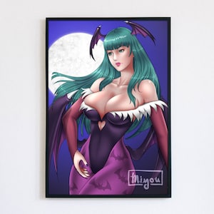 Morrigan | Darkstalkers | 13x19 Art Poster / Print