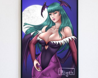 Morrigan | Darkstalkers | 13x19 Art Poster / Print