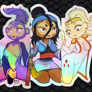 Ezili, Sauda, Adora | Bloons TD6 (BTD6) | 3&quot; x 3&quot; Die-Cut Holographic Vinyl Sticker / Decal