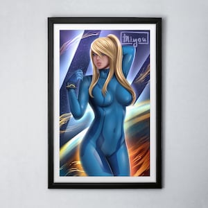 Zero Suit Samus | Metroid | 11x17 Art Poster / Print