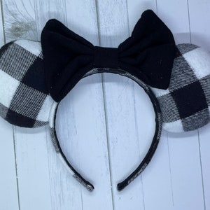 Black Plaid Mouse Ears