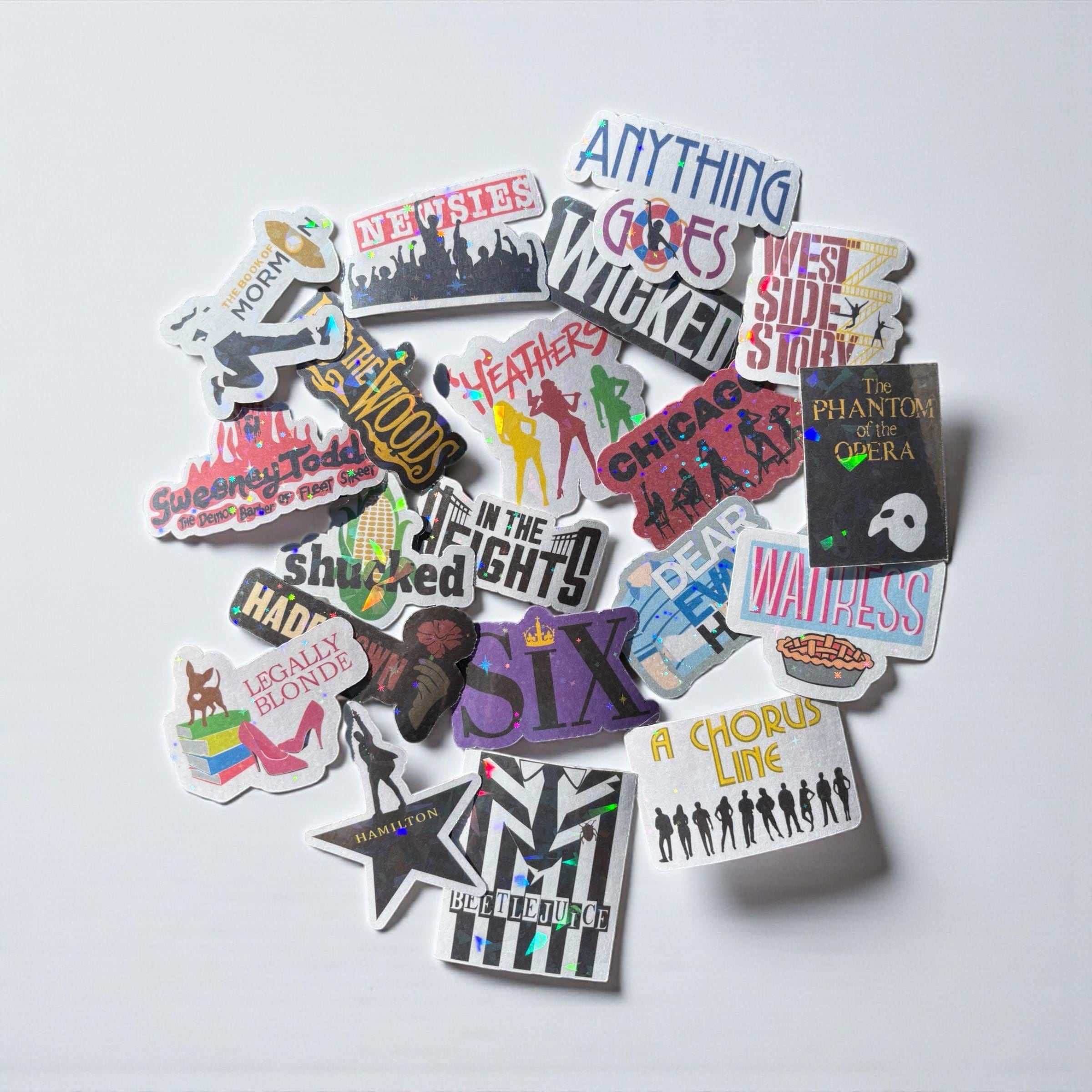 Broadway Musical Sticker Pack of 20 - Etsy