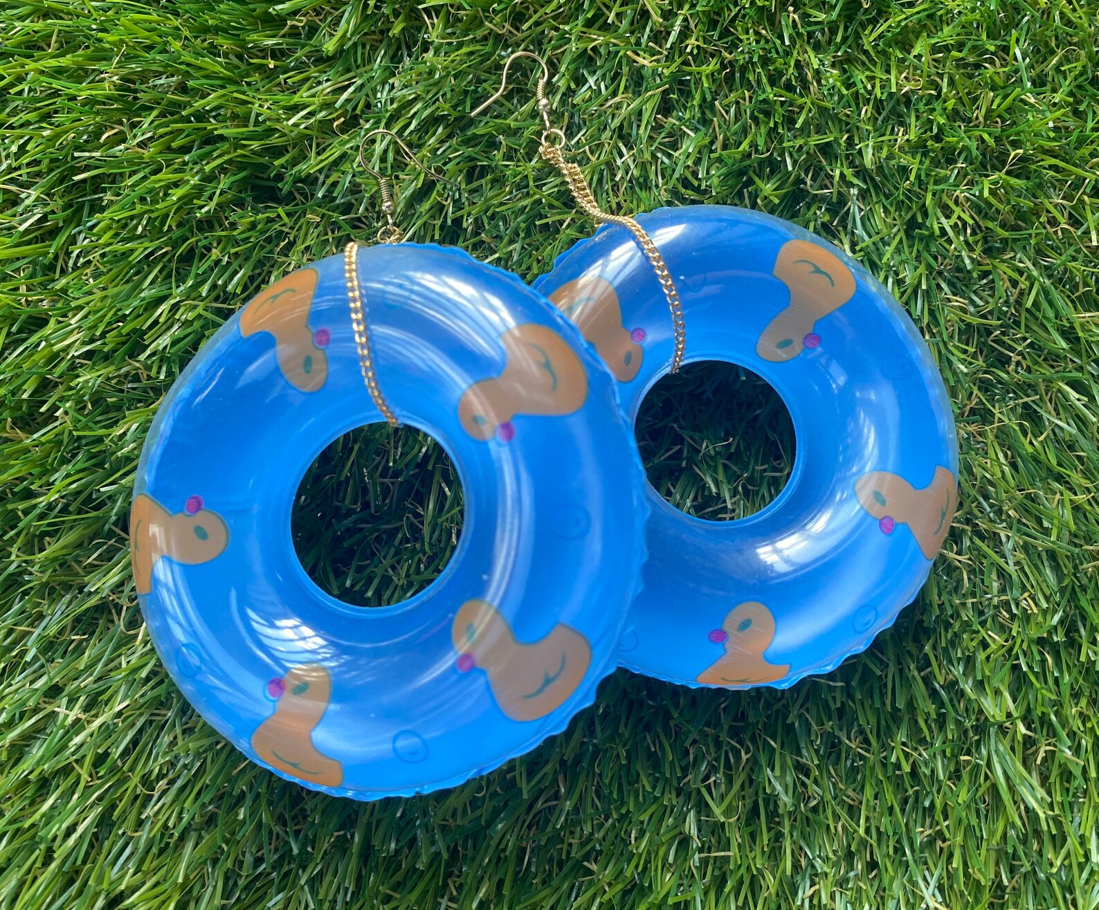 Mini Pool Floaties with Rubber Duck Pattern Dangle Drop | Etsy