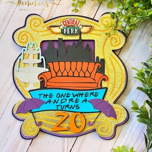 Friends Inspired Cake Topper | Friends Themed Birthday | Friends Themed birthday decor | Friends Inspired Party |The One Where Cake Topper