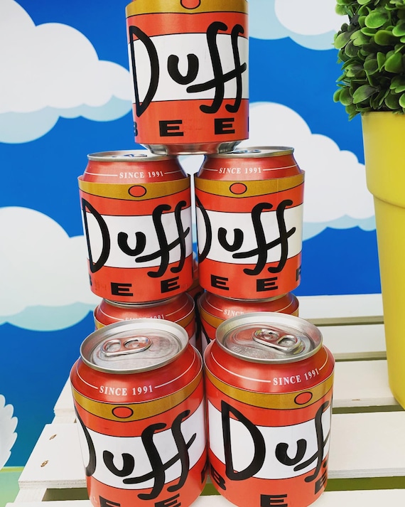 duff beer bottle labelsthe simpsons duff beer labels the etsy